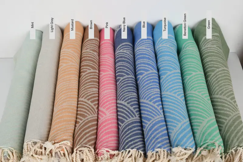 Bachelorette Gifts, Summer Gift, Embroidery Towels, 68x40 Cotton Striped Design Towel, Gift For Her, Oversized lightweight Turkish bath towel USA - 1