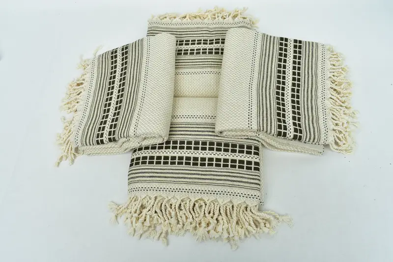 68x40 Linen Striped Towel, Travel towel, Handmade Gift, Unique Gift, Turkish hand towel, Luxury Turkish beach towel for summer vacation - 6