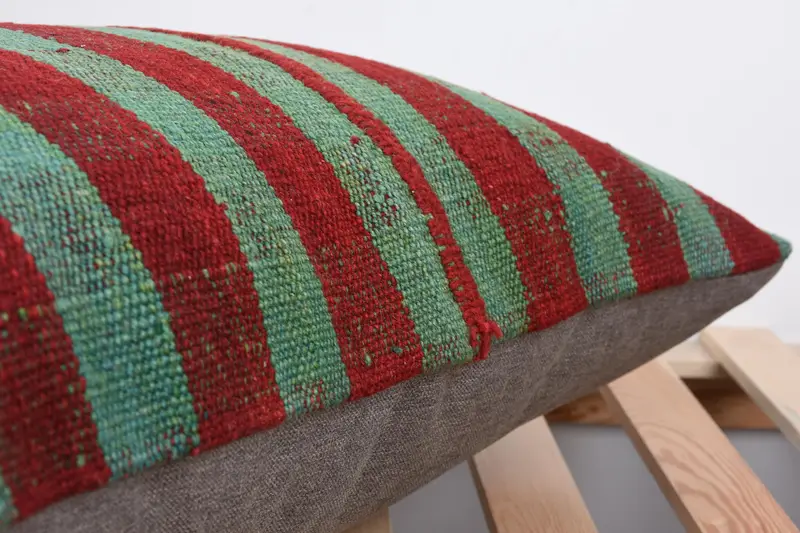 Tribal Pillow Case, 16x24 Red Cushion, Kilim Cushion Sham, Sofa Pillow, Throw Kilim Pillow, Kilim Pillow, Pillow Cover, Anatolian Pillow - 7