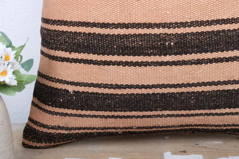 20x20 Orange Pillow Cover, Turkish Pillow, Vintage Throw Pillow Sham, Boho Pillow Sham Cover, Throw Kilim Pillow, Cushion - 3