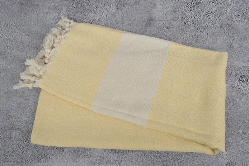 Personalized Beach Towel, Hammam towel, Sand-free peshtemal towel for the beach, Large Turkish Towel, Personalize Gift, 68x40 Cotton Diamond Towel - 6