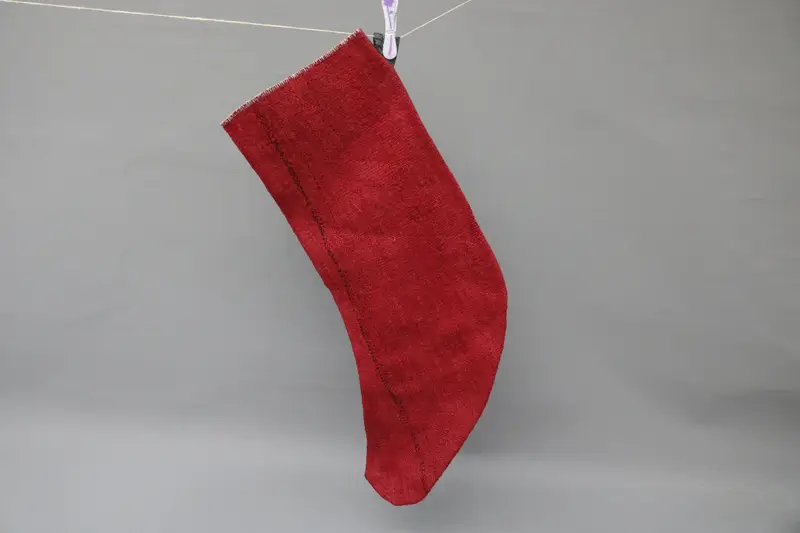 Kırmızı Noel Süsleri Çorabı, 9 İnç Geniş Şenlikli Çorap