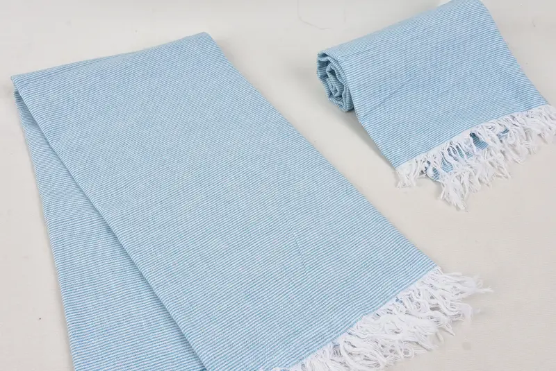 Best Friend Gift, Monogram Turkish Towel, 70x40 Cotton Striped Towel, Bachelor Gift, Custom Gift, Peshtemal beach towel with unique design - 7