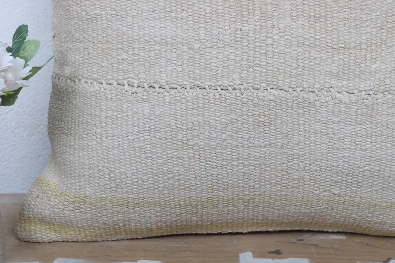 Bolster Throw Cushion Cover, Interior Designer Pillow, Kilim Cushion Sham, Pillow Cover, Boho Pillow Sham Cover, 18x18 White Cushion Cover - 3