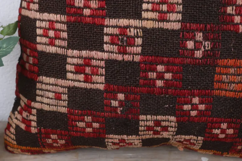 Bed Cushion Cover, 16x16 Brown Cushion, Throw Kilim Pillow, Pastel Pillow Sham, Yoga Cushion Cover, Cushion, Boho Pillow, Boho Pillow Sham Cover - 3