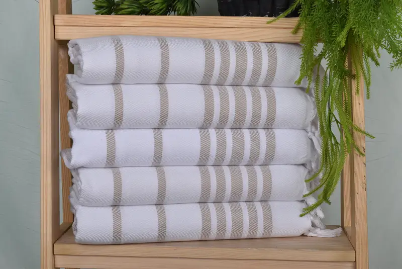 36x24 Cotton Herringbone Towel, Turkish Towel Hand Towel, Personalized Kitchen Towel, Boyfriend Gift, Embroidery Towels, Summer Towel, Wedding Gift - 1