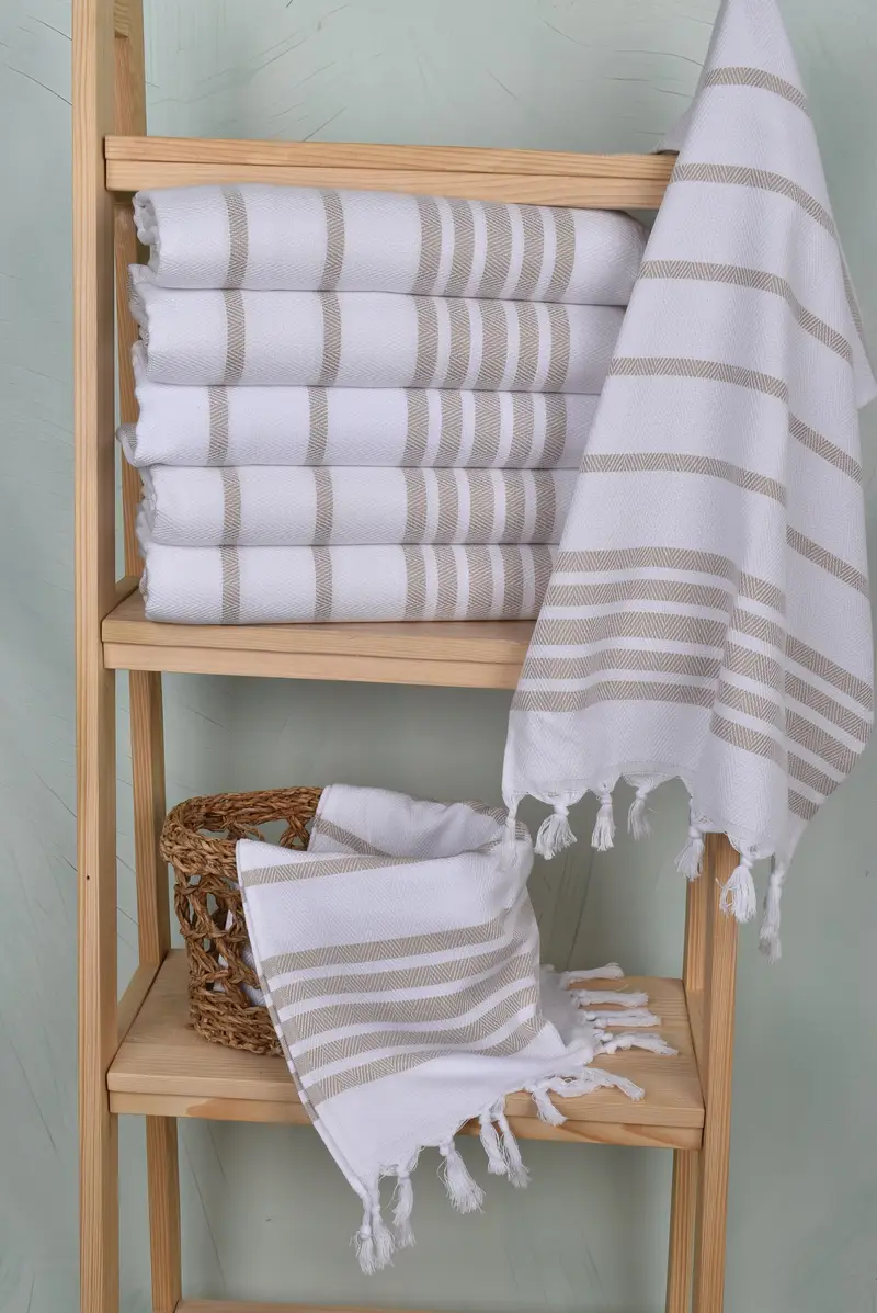 36x24 Cotton Herringbone Towel, Turkish Towel Hand Towel, Personalized Kitchen Towel, Boyfriend Gift, Embroidery Towels, Summer Towel, Wedding Gift - 3