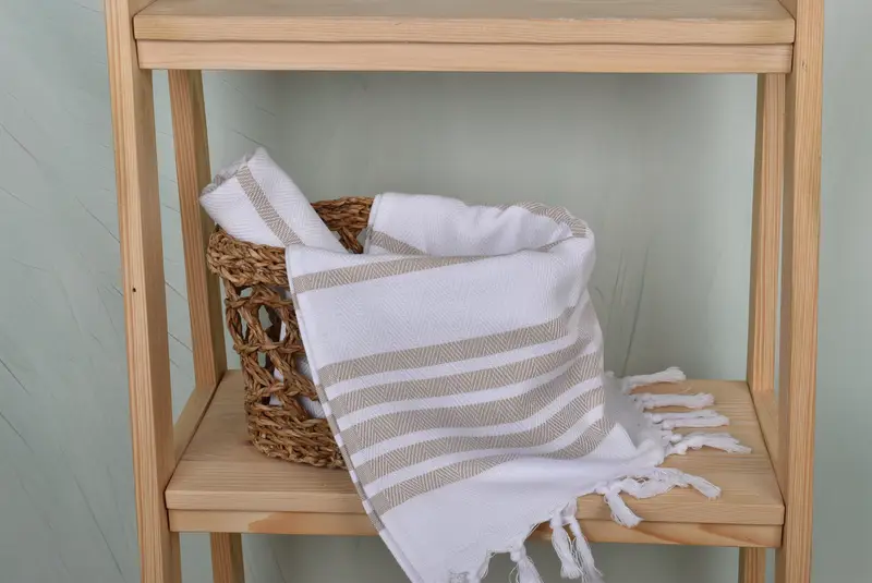 36x24 Cotton Herringbone Towel, Turkish Towel Hand Towel, Personalized Kitchen Towel, Boyfriend Gift, Embroidery Towels, Summer Towel, Wedding Gift - 4