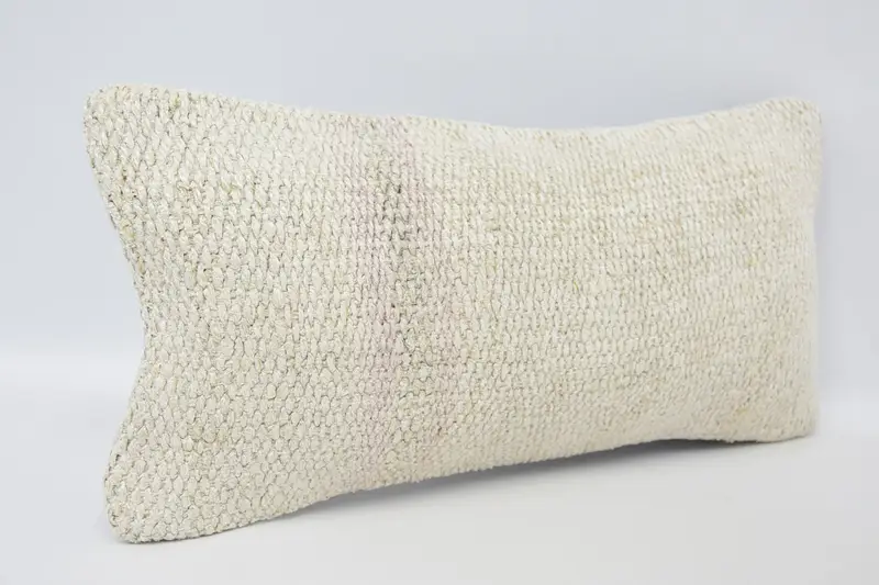 Pillow Case, Throw Kilim Pillow, Vintage Pillow, Boho Throw Pillow, Pattern Throw Pillow Case, Kilim Cushion Sham, 8x16 Beige Pillow Sham - 3