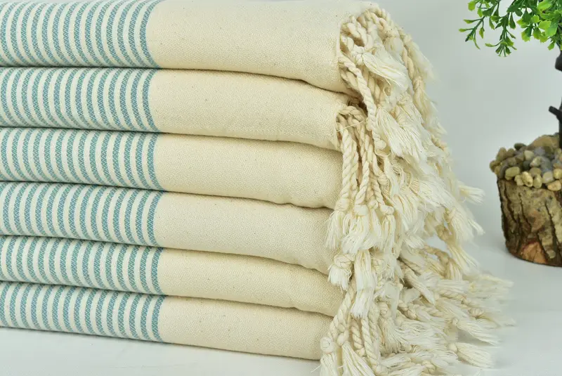 Beach Towel Bulk, Bachelorette Favor, 70x40 Cotton Striped Towel, Organic Turkish towel, Wedding Gifts Towel, Organic cotton Turkish peshtemal towel - 3