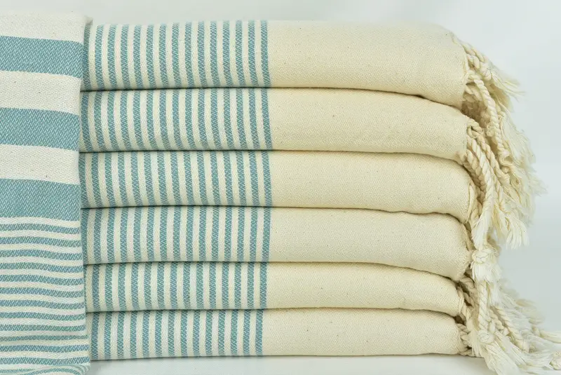 Beach Towel Bulk, Bachelorette Favor, 70x40 Cotton Striped Towel, Organic Turkish towel, Wedding Gifts Towel, Organic cotton Turkish peshtemal towel - 1