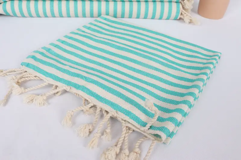 Best Wedding Gift, Monogram Tea Towel, Bathroom Towels, Beach Theme Wedding Gift, Kitchen Towel, 40x18 Cotton Striped Towel, Personalized Hand Towel - 5