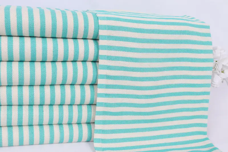 Best Wedding Gift, Monogram Tea Towel, Bathroom Towels, Beach Theme Wedding Gift, Kitchen Towel, 40x18 Cotton Striped Towel, Personalized Hand Towel - 2