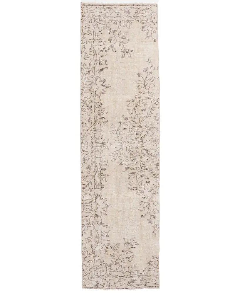 Bej ve Kahverengi Hayvan Baskılı Halı, 2,5x9,1 ft Şık Dekor