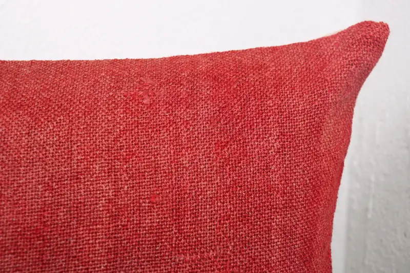 Kilim Pillow Cover, Vintage Kilim Pillow, Kilim Cushion Sham, 16x48 Red Pillow Sham, Comfy Throw Cushion Case, Pillow Sham - 5