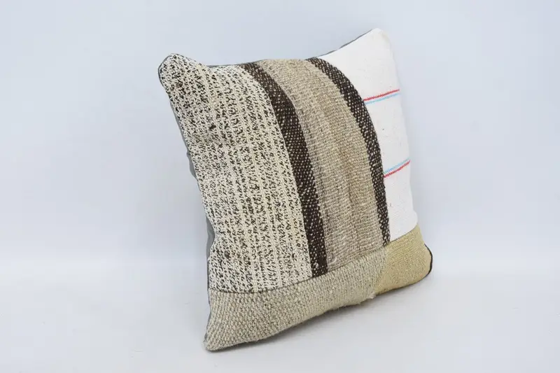 Turkish Pillow, Wholesale Cushion, Natural Pillow, Home Decor Pillow, Outdoor Patio Pillow, Turkish Kilim Pillow, 14x14 White Pillow Cover, Cushion - 3