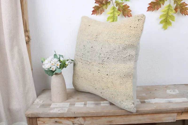 Turkish Kilim Pillow, Customized Cushion Case, 16x16 White Pillow Case, Vintage Pillow, Pillow Case, Turkish Rugs Pillow, Boho Pillow - 4
