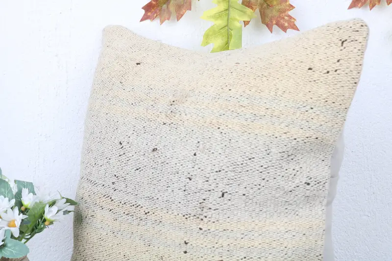 Turkish Kilim Pillow, Customized Cushion Case, 16x16 White Pillow Case, Vintage Pillow, Pillow Case, Turkish Rugs Pillow, Boho Pillow - 5