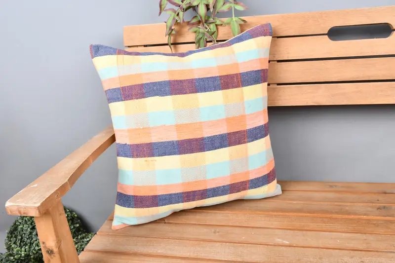 Boho Pillow, 18x18 Green Cushion Cover, Ethnical Kilim Rug Pillow, Boho Pillow Sham Cover, Square Throw Pillow Case, Cushion Case - 1