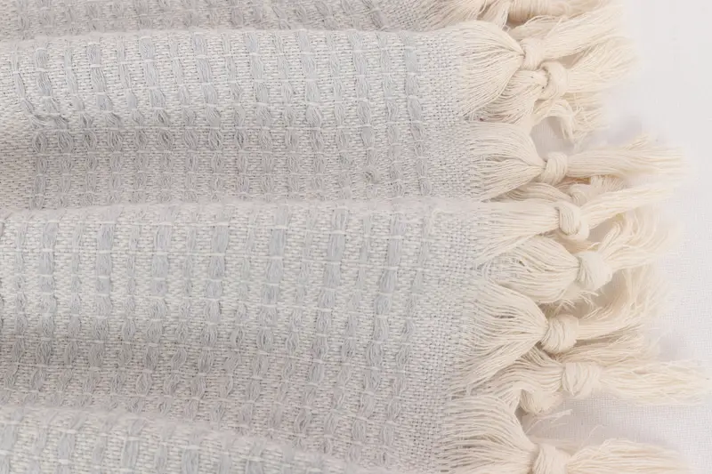 Turkish Cotton Throw Blanket, Summer Gift, Shower Curtain, 96x92 Cotton Striped Towel, Woven Throw Blanket, Housewarming Gift, Boho Throw Blankets - 8