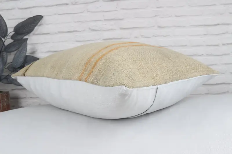 Interior Designer Pillow, Muted Cushion Case, Pillow Sham, 20x28 Beige Cushion Case, Handmade Kilim Cushion, Decorative Pillow Sham, Pillow for Sofa - 7