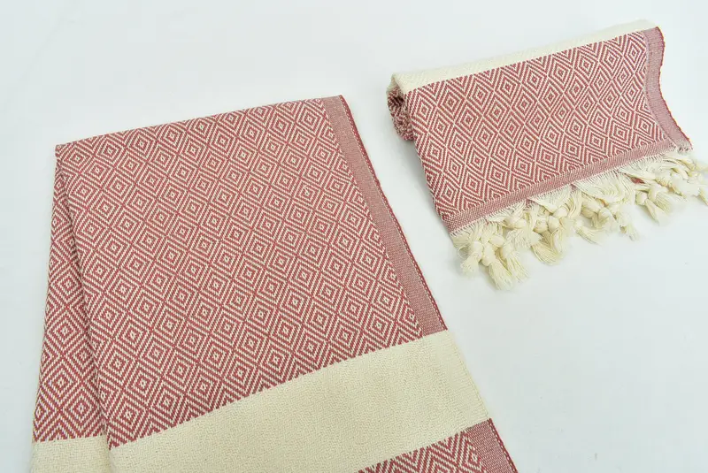 Welcome Wedding Gift, Turkish Towel Hand Towel, Monogram Hand Towel, Home Decor Gifts, 36x20 Cotton Diamond Towel, Personalized Hand Towel - 7