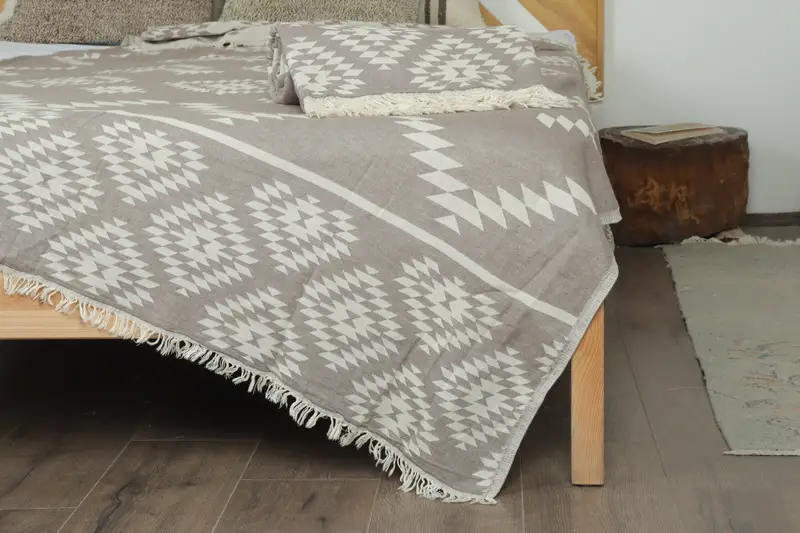 Woven Blanket, Monogram Beach Blanket, Bachelor Party Favors, Bedspread, Personalized Gifts, 84x56 Cotton Kilim Towel, Turkish Throw Blanket - 7