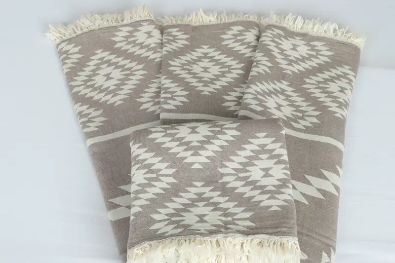 Woven Blanket, Monogram Beach Blanket, Bachelor Party Favors, Bedspread, Personalized Gifts, 84x56 Cotton Kilim Towel, Turkish Throw Blanket - 5