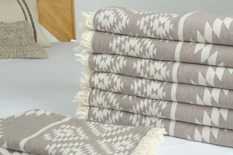 Woven Blanket, Monogram Beach Blanket, Bachelor Party Favors, Bedspread, Personalized Gifts, 84x56 Cotton Kilim Towel, Turkish Throw Blanket - 3