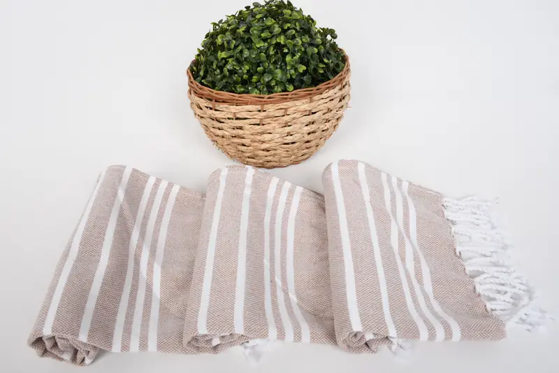 Regalo de boda de tema de la playa, regalo de boda, toalla de cocina personalizada, toalla a rayas de algodón de 38x18, toalla de mano turca, regalo personalizado para él - 8