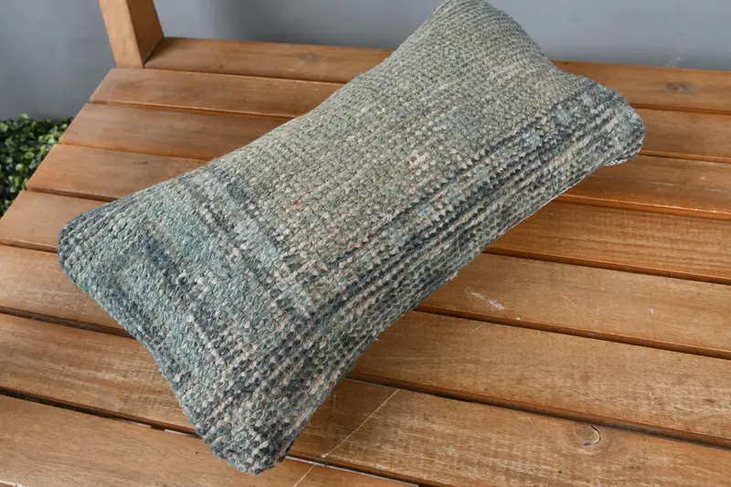 8x16 Brown Pillow Sham, Vintage Pillow, Seat Pillow Case, Pet Pillow Case, Vintage Kilim Pillow, Pillow for Couch, Pillow Sham - 2