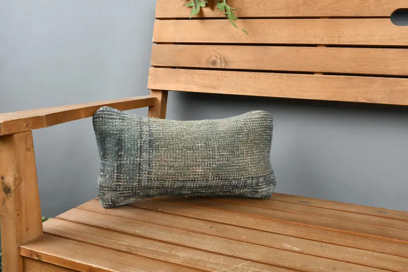 8x16 Brown Pillow Sham, Vintage Pillow, Seat Pillow Case, Pet Pillow Case, Vintage Kilim Pillow, Pillow for Couch, Pillow Sham - 1