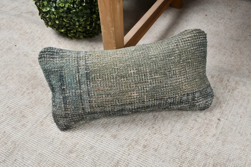 8x16 Brown Pillow Sham, Vintage Pillow, Seat Pillow Case, Pet Pillow Case, Vintage Kilim Pillow, Pillow for Couch, Pillow Sham - 7