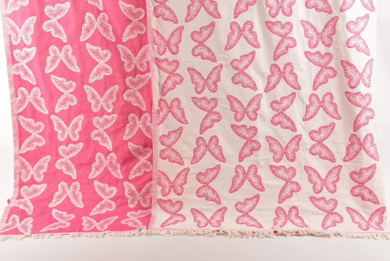 96x80 Cotton Butterfly Pattern Towel, Gift For The Home, Bachelorette Gifts, Bedspread, Gift For The Home Decor, Shower Curtain, Decorative Blanket - 8