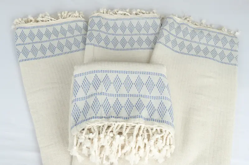 Decorative Blanket, Organic Throw, Turkish Cotton Blanket, 100x88 Cotton Kilim Design Towel, Custom Blanket, Bridesmaid Gifts, Halloween Gifts - 5