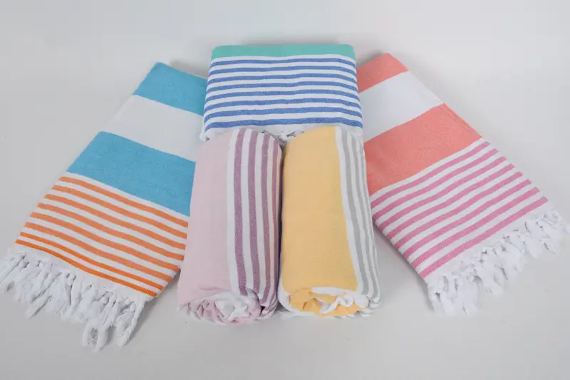 68x36 Cotton Striped Terry Towel, Valentines Gift, Absorbent towel, Turkish Bath Towel Set, Wedding Gifts Towel, Beach Wedding Favor, Beach towel - 8