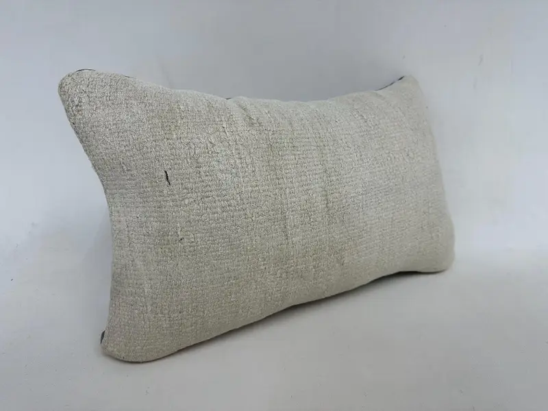 Turkish Pillow, 12x20 White Cushion Cover, Outdoor Throw Pillow Cover, Pillow for Couch, Antique Pillows, Authentic Pillow Case, Cushion Cover - 3