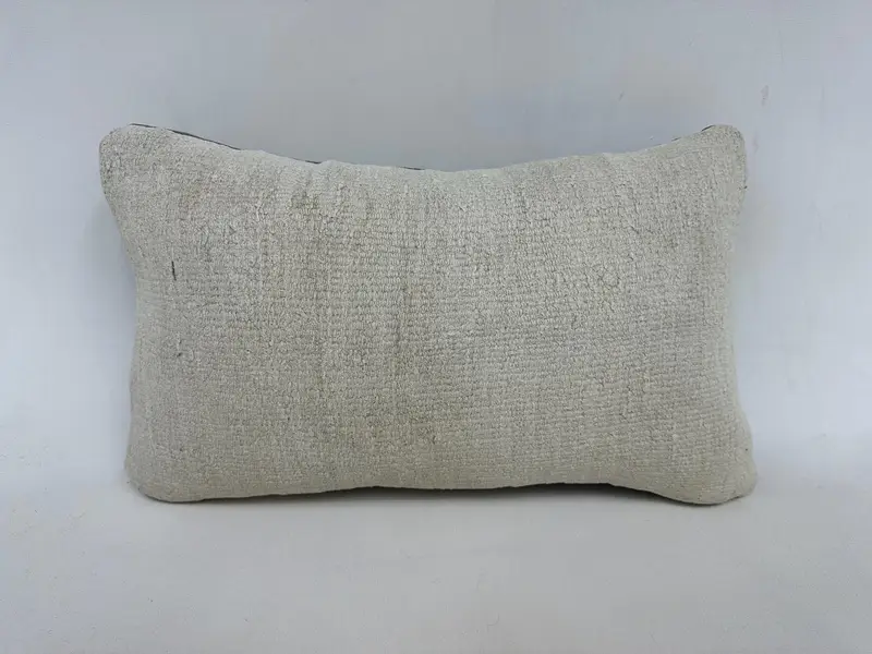 Turkish Pillow, 12x20 White Cushion Cover, Outdoor Throw Pillow Cover, Pillow for Couch, Antique Pillows, Authentic Pillow Case, Cushion Cover - 1