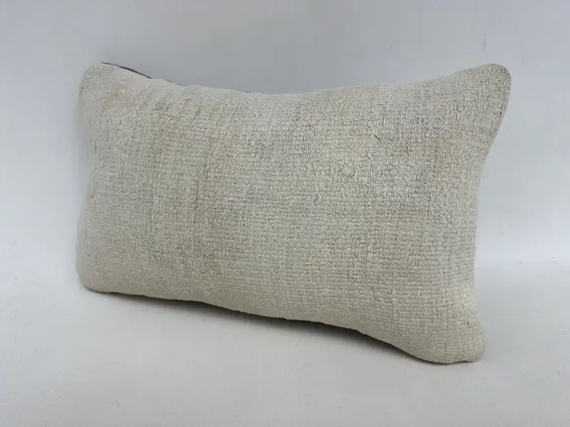 Turkish Pillow, 12x20 White Cushion Cover, Outdoor Throw Pillow Cover, Pillow for Couch, Antique Pillows, Authentic Pillow Case, Cushion Cover - 4