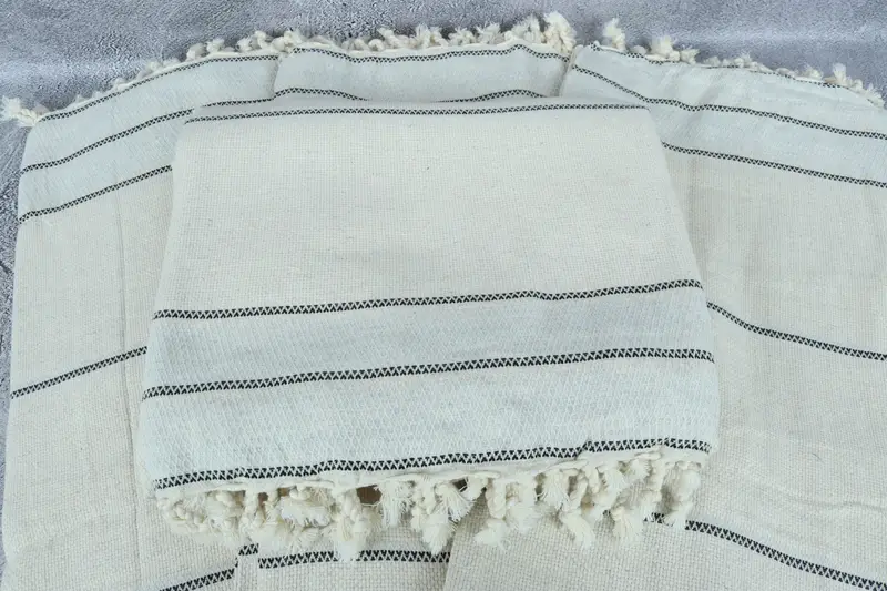 Custom Blanket, Housewarming Gift, Gift For Boyfriend, 104x96 Cotton Striped Towel, Bridal Shower Gift, Family Gift Basket, Christmas Tablecloth - 4