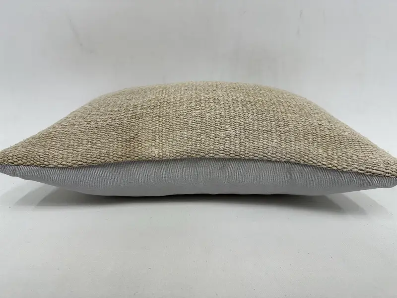Vintage Kilim Pillow, Bolster Cushion, Rustic Pillow Cover, Boho Pillow Sham Cover, 12x20 Beige Pillow, Pillow Cover, Ikat Cushion Case, Gift Pillow - 5