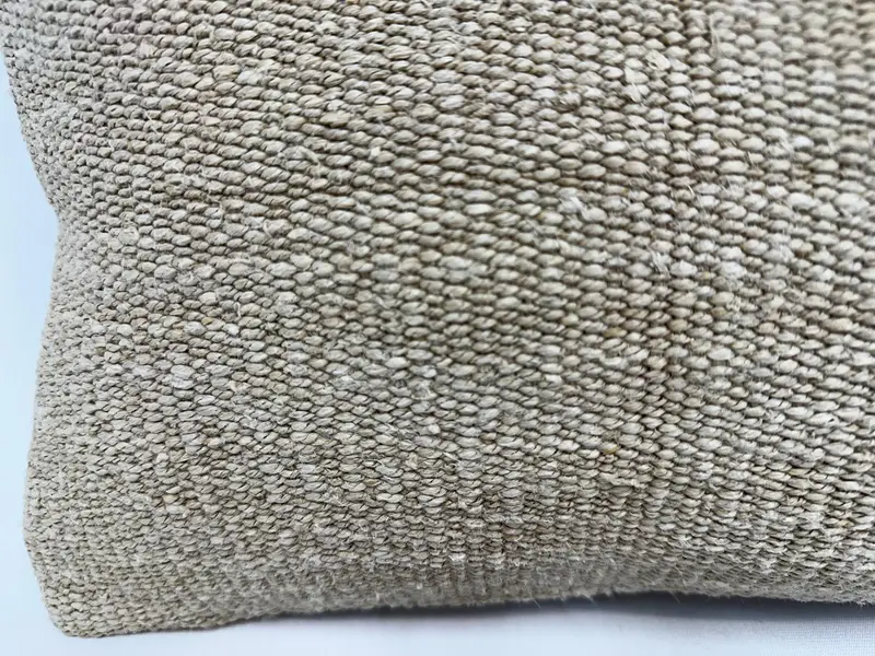 Vintage Kilim Pillow, Bolster Cushion, Rustic Pillow Cover, Boho Pillow Sham Cover, 12x20 Beige Pillow, Pillow Cover, Ikat Cushion Case, Gift Pillow - 2