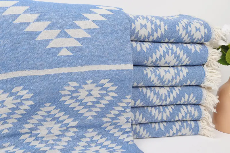 Peshtemal beach towel with unique design, Bachelor Gift, Travel towel, 70x36 Cotton Kilim Towel, Turkish bath towel, Personalized Wedding Gift - 2