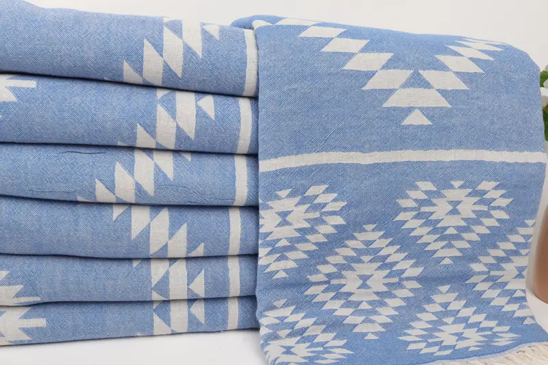 Peshtemal beach towel with unique design, Bachelor Gift, Travel towel, 70x36 Cotton Kilim Towel, Turkish bath towel, Personalized Wedding Gift - 3