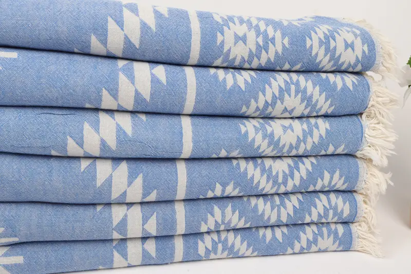 Peshtemal beach towel with unique design, Bachelor Gift, Travel towel, 70x36 Cotton Kilim Towel, Turkish bath towel, Personalized Wedding Gift - 4
