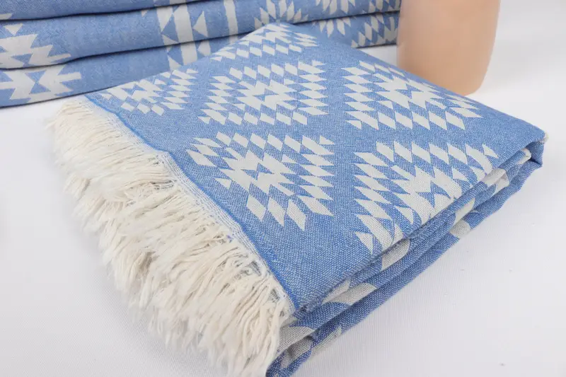 Peshtemal beach towel with unique design, Bachelor Gift, Travel towel, 70x36 Cotton Kilim Towel, Turkish bath towel, Personalized Wedding Gift - 6