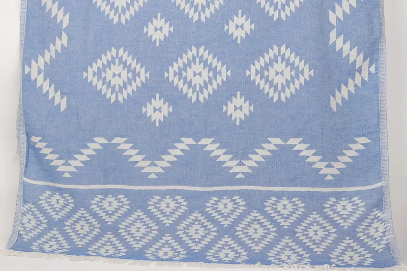 Peshtemal beach towel with unique design, Bachelor Gift, Travel towel, 70x36 Cotton Kilim Towel, Turkish bath towel, Personalized Wedding Gift - 1