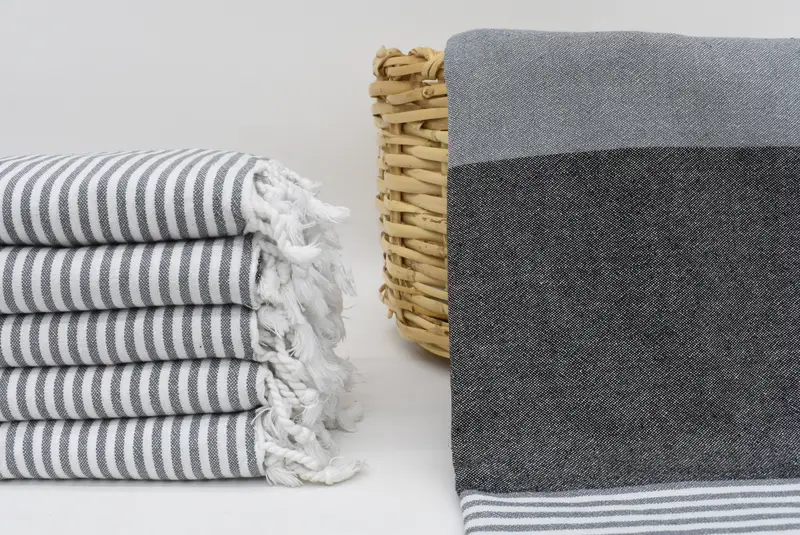 Wedding Gift, 70x40 Cotton Striped Towel, Embroidered Turkish Towel, Hammam towel, Baby Boy Gift, Girls Weekend Getaways Gifts, Bridesmaid Gifts - 1