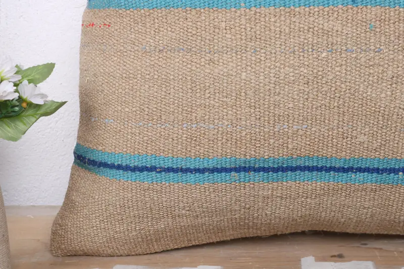 20x20 Brown Pillow, Kilim Pillow, Floor Cushion Case, Tapestry Cushion Cover, Boho Pillow, Pillow Case, Antique Pillows, Accent Throw Pillow Cover - 3
