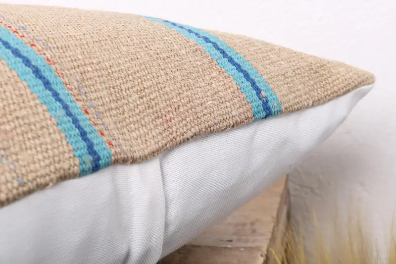 20x20 Brown Pillow, Kilim Pillow, Floor Cushion Case, Tapestry Cushion Cover, Boho Pillow, Pillow Case, Antique Pillows, Accent Throw Pillow Cover - 6